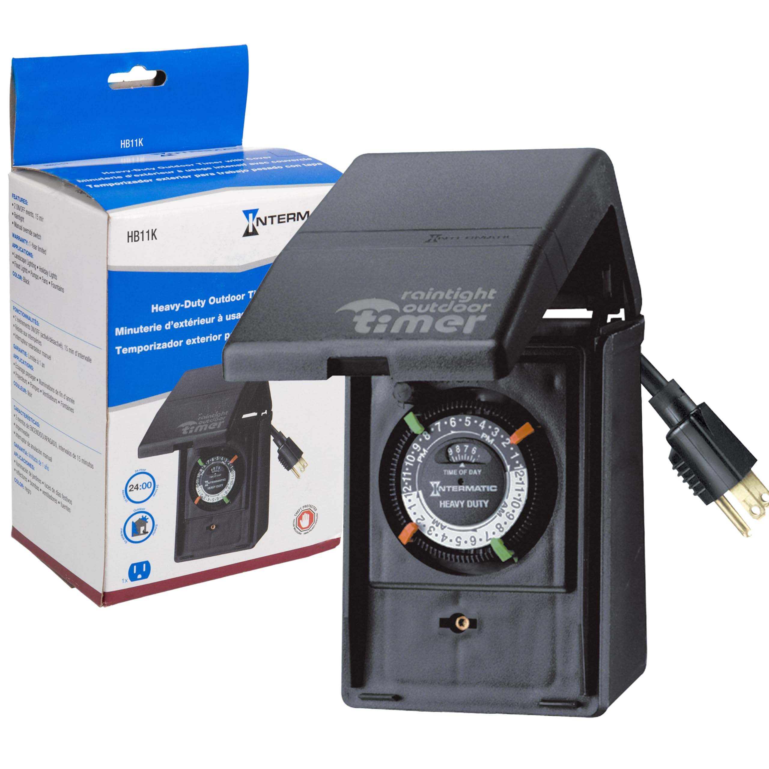 Amazon.com: Intermatic HB11K Heavy-Duty Outdoor Plug-in Timer – 2